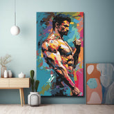 Man Fighter Painting by Numbers